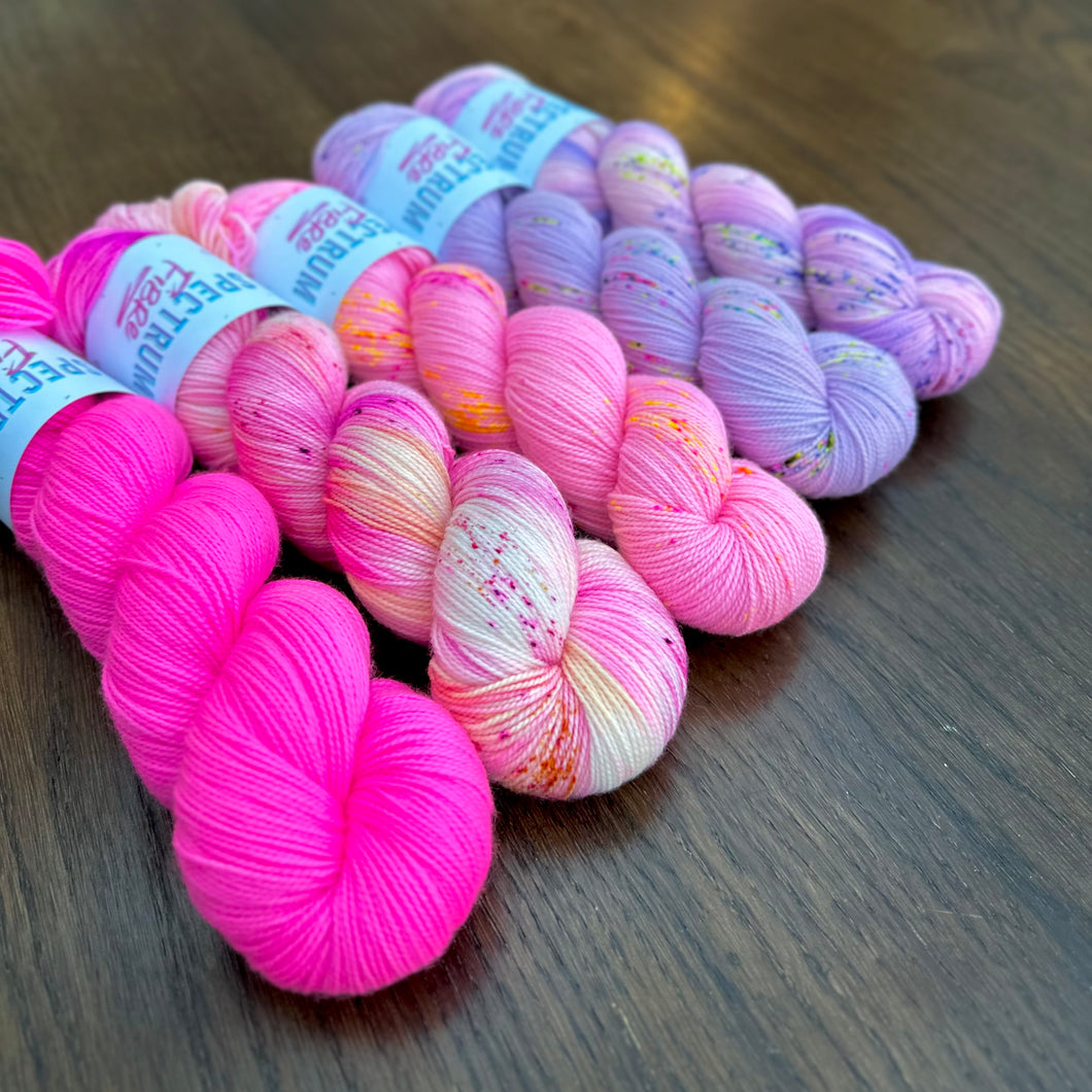 Valentines 5 skein full size yarn set SOCK